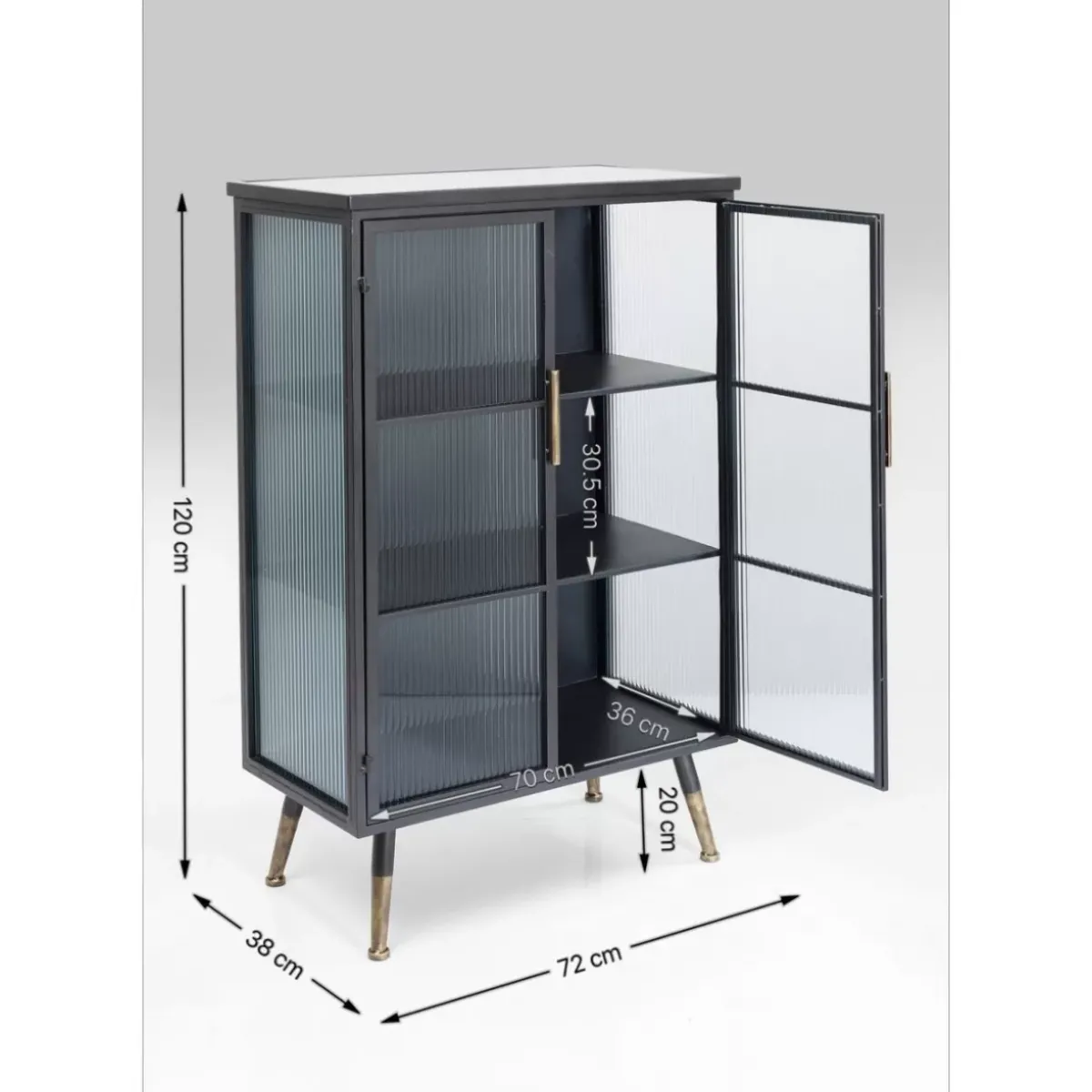 KARE Design Hochschrank La Gomera 2 Turen- Regale