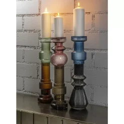 KARE Design Kerzenständer Marvelous Duo Lila Grau 49- Kerzenständer & Laternen