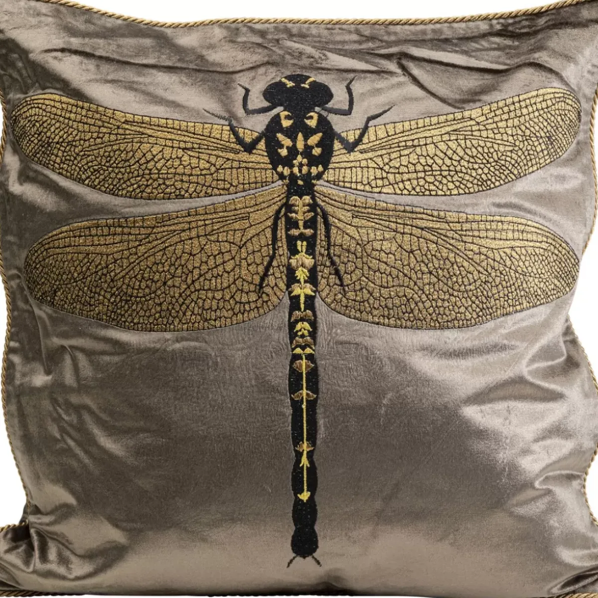 KARE Design Kissen Glitter Dragonfly Braun 40X40Cm- Kissen