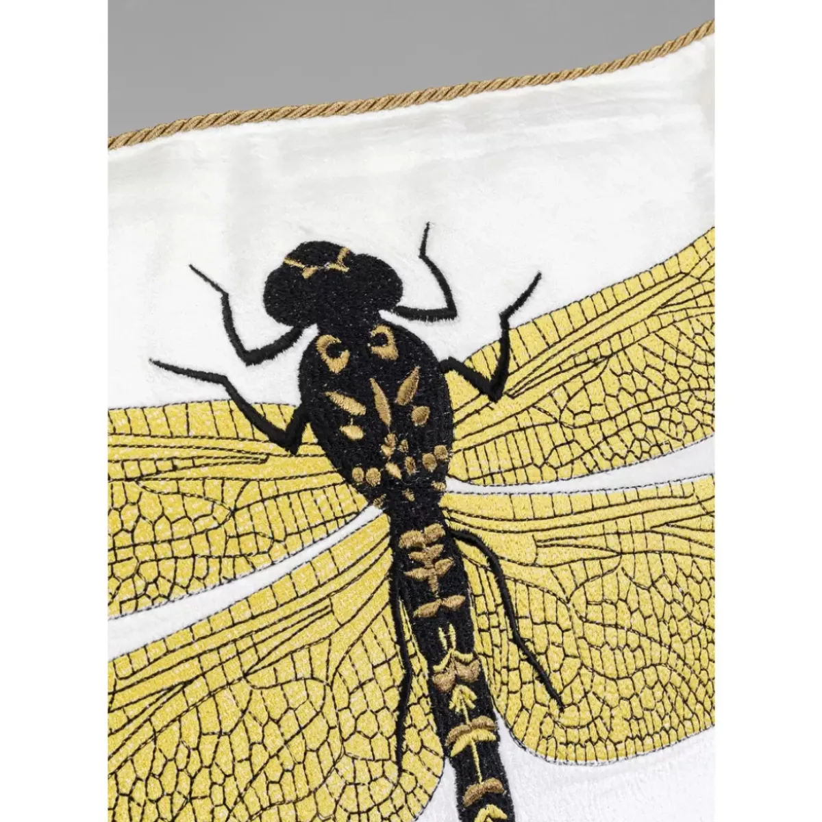 KARE Design Kissen Glitter Dragonfly Weis 40X40Cm- Kissen