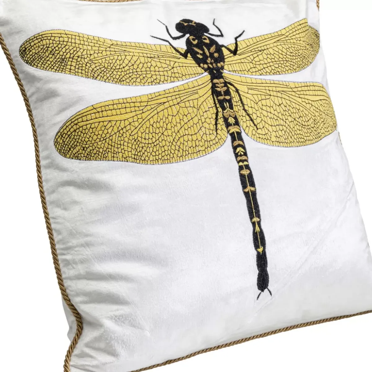 KARE Design Kissen Glitter Dragonfly Weis 40X40Cm- Kissen