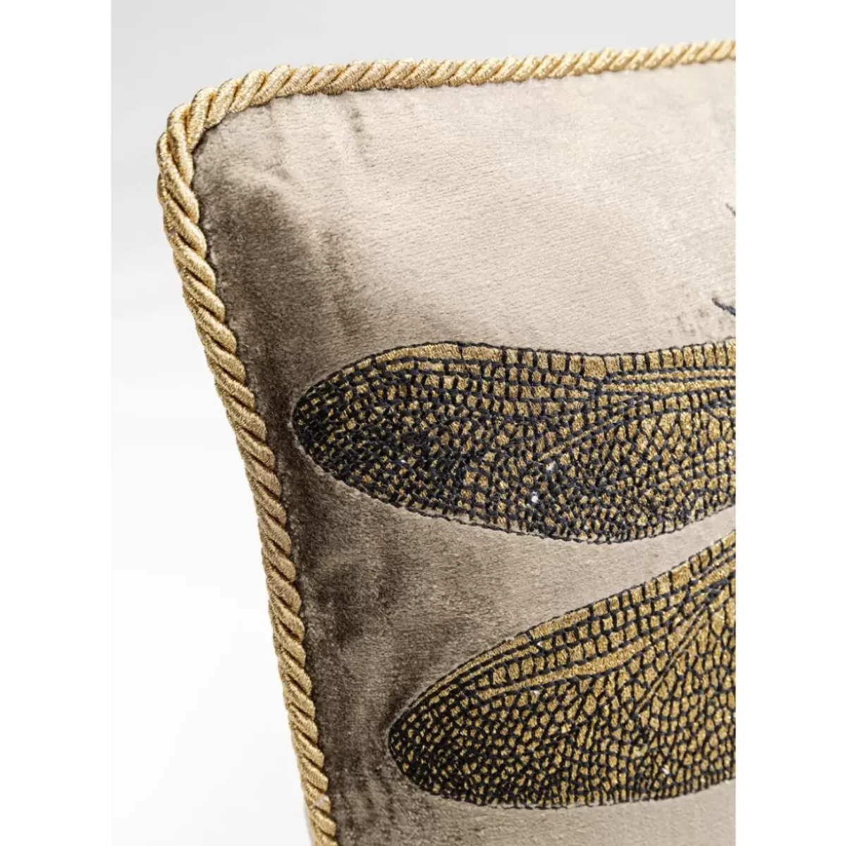 KARE Design Kissen Glitter Dragonfly Braun 50X30Cm- Kissen
