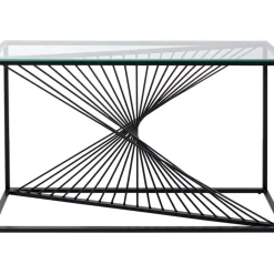 KARE Design Konsole Laser Schwarz Klarglas 120X40Cm- Kommoden & Sideboards