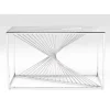 KARE Design Konsole Laser Silber Klarglas 120X40- Kommoden & Sideboards