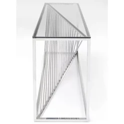 KARE Design Konsole Laser Silber Klarglas 120X40- Kommoden & Sideboards
