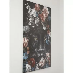 KARE Design Leinwandbild Night Leo In Flower 90X140Cm- Bilder