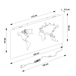 KARE Design Leuchtdekoration Map Led- Leuchtobjekte