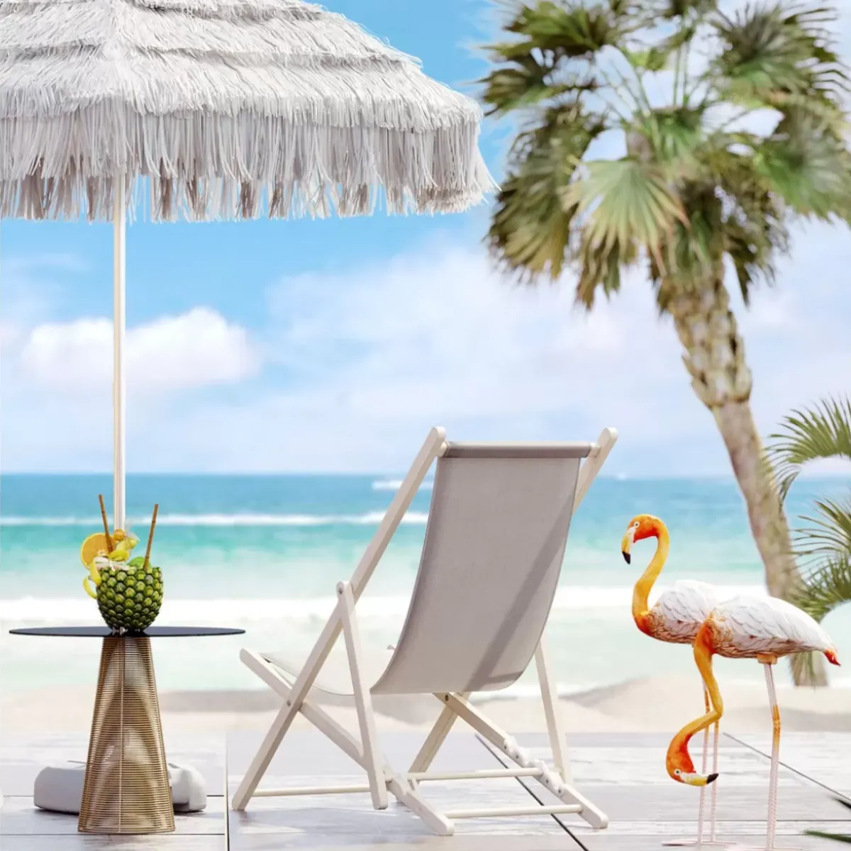 KARE Design Liegestuhl Easy Summer- Outdoormöbel