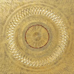 KARE Design Objektbild Art Geometric Circle Gold 120X120Cm- Bilder
