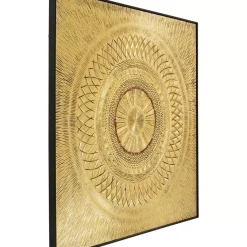 KARE Design Objektbild Art Geometric Circle Gold 120X120Cm- Bilder