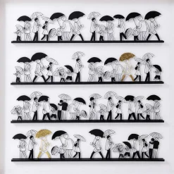 KARE Design Objektbild Singing In The Rain 90X90Cm- Bilder