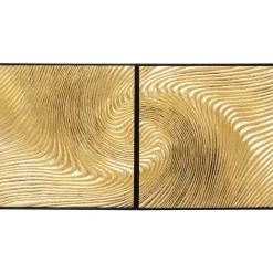 KARE Design Objektbild Wave Gold (2/Set)- Bilder