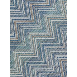 KARE Design Outdoor Teppich Zigzag Blau 160X230Cm- Teppiche