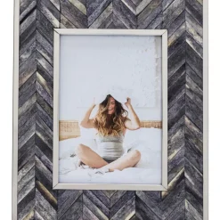 KARE Design Rahmen Chevron Grau 13X18- Deko & Geschenkartikel