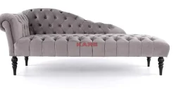 KARE Design Recamiere Desire Velvet Silbergrau- Sofas & Couches