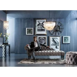 KARE Design Recamiere Desire Velvet Silbergrau- Sofas & Couches