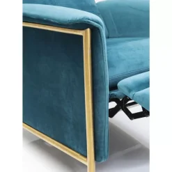 KARE Design Relaxsessel Lazy Velvet Blau- Sessel