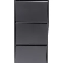 KARE Design Schuhkipper Caruso 3-Er Anthrazit (Mo)- Kleinmöbel & Sonstiges
