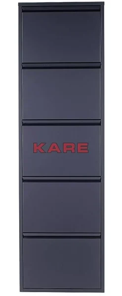 KARE Design Schuhkipper Caruso 5-Er Anthrazit- Kleinmöbel & Sonstiges