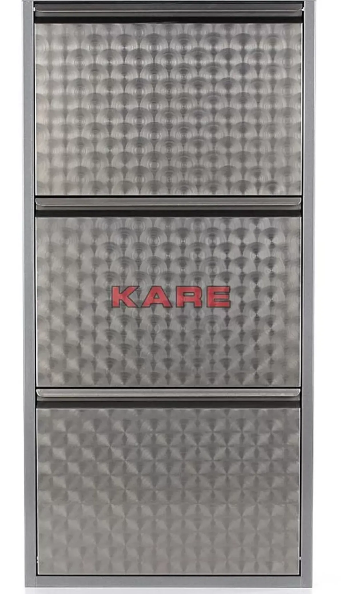 KARE Design Schuhkipper Caruso 3-Er Silber/Geflext- Kleinmöbel & Sonstiges