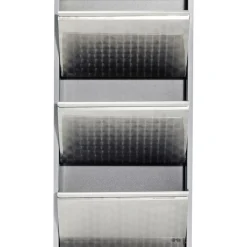 KARE Design Schuhkipper Caruso 3-Er Silber/Geflext- Kleinmöbel & Sonstiges