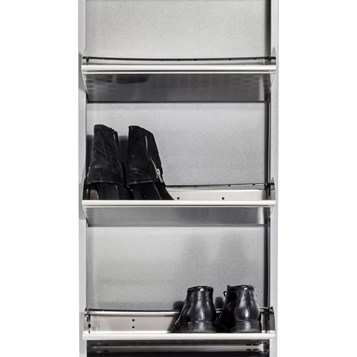 KARE Design Schuhkipper Caruso 3-Er Silber/Geflext- Kleinmöbel & Sonstiges