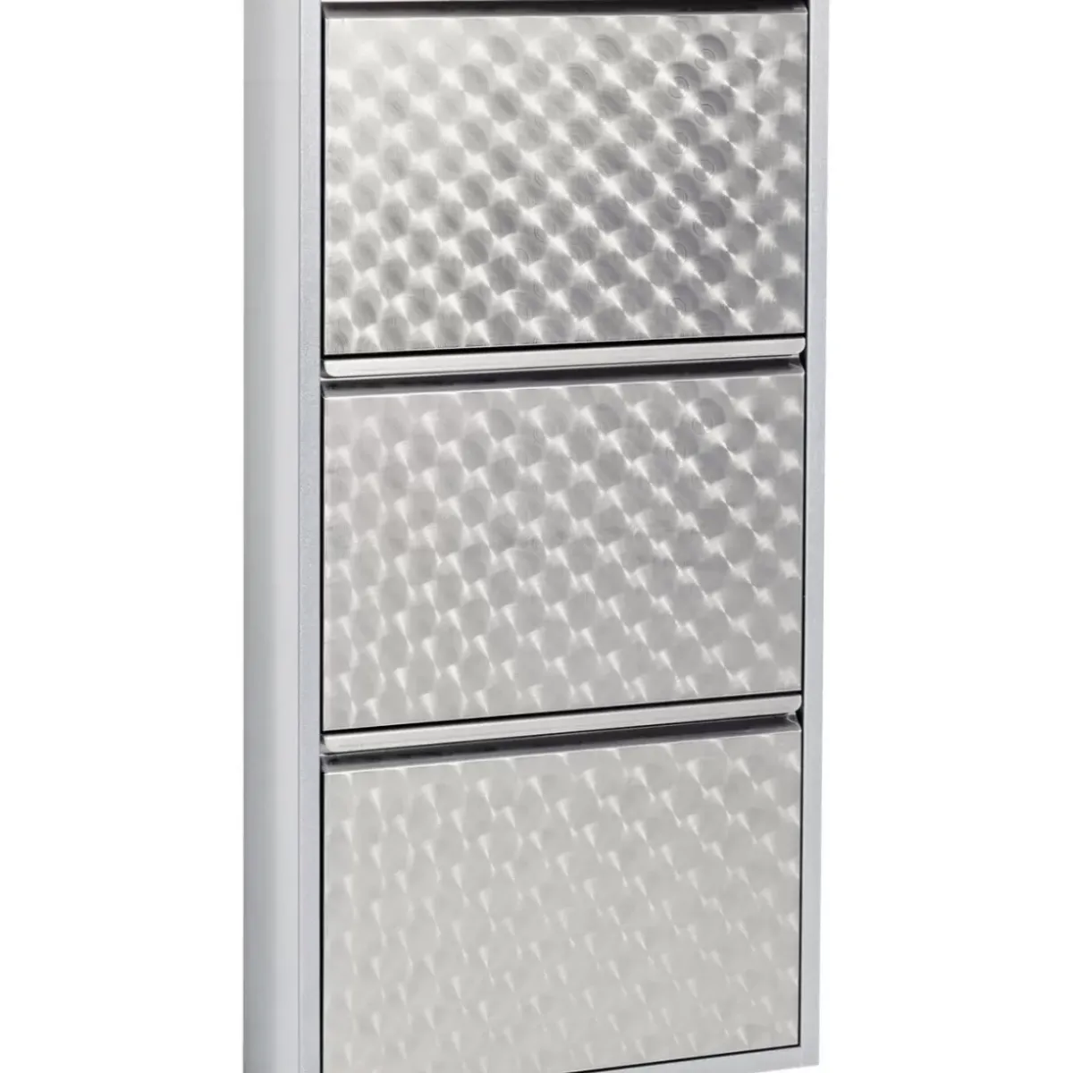 KARE Design Schuhkipper Caruso 3-Er Silber/Geflext- Kleinmöbel & Sonstiges