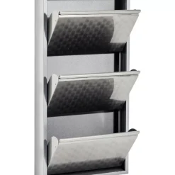 KARE Design Schuhkipper Caruso 3-Er Silber/Geflext- Kleinmöbel & Sonstiges