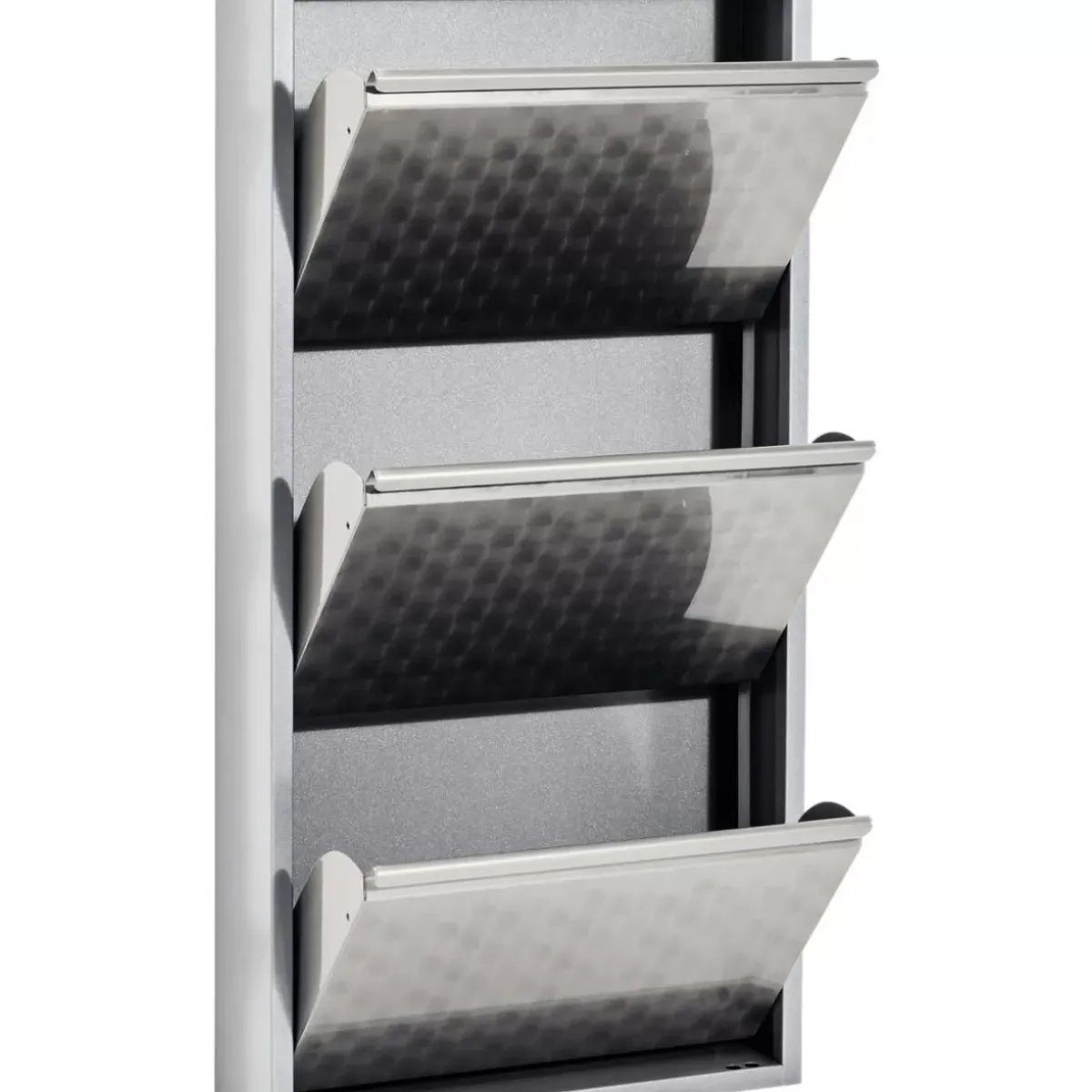 KARE Design Schuhkipper Caruso 3-Er Silber/Geflext- Kleinmöbel & Sonstiges