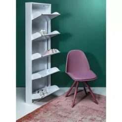 KARE Design Schuhkipper Caruso 5-Er Weiss- Kleinmöbel & Sonstiges