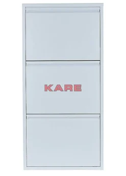 KARE Design Schuhkipper Caruso 3-Er Weiss- Kleinmöbel & Sonstiges