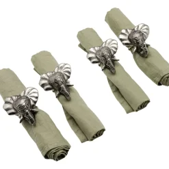 KARE Design Serviettenring Happy Elephants (4/Set)- Geschirr & Tischaccessoires