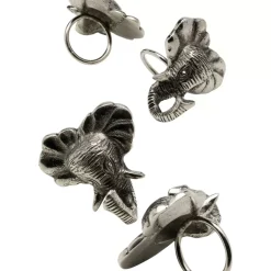 KARE Design Serviettenring Happy Elephants (4/Set)- Geschirr & Tischaccessoires