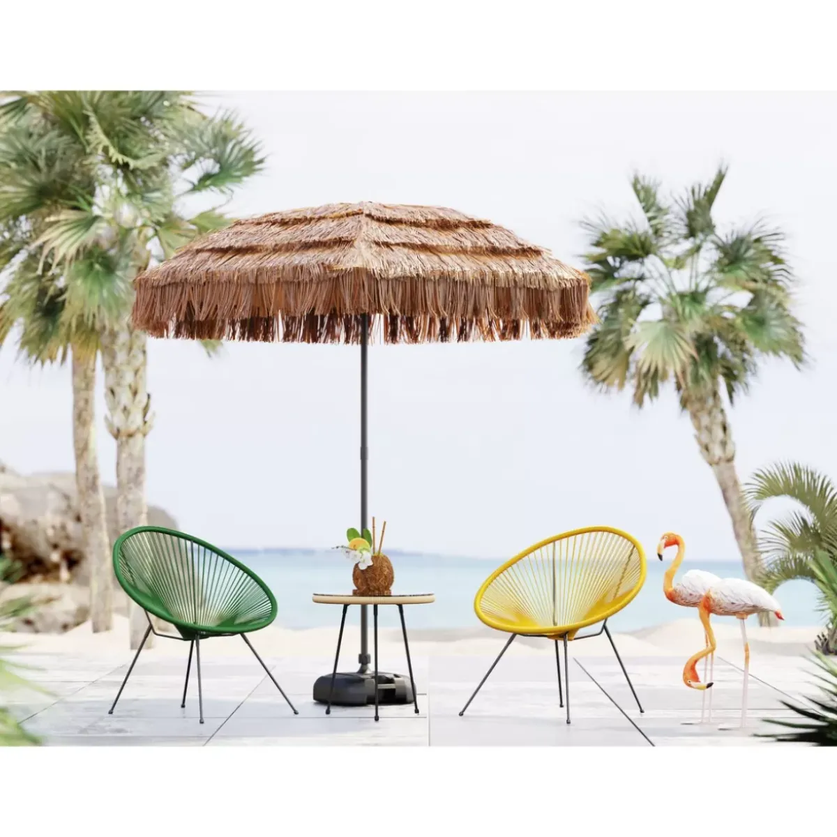 KARE Design Sessel Acapulco Gelb- Outdoormöbel