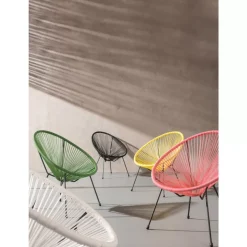 KARE Design Sessel Acapulco Gelb- Outdoormöbel