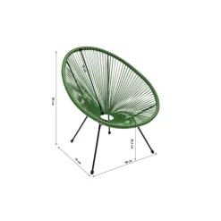 KARE Design Sessel Acapulco Grun- Outdoormöbel