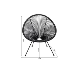 KARE Design Sessel Acapulco Schwarz- Outdoormöbel