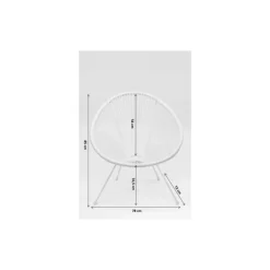 KARE Design Sessel Acapulco Weiss- Outdoormöbel