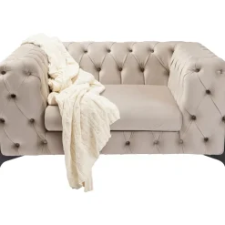 KARE Design Sessel Bellissima Velvet Beige 120Cm- Sessel