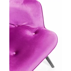 KARE Design Sessel Black Vicky Velvet Purple- Sessel