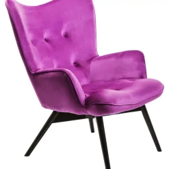 KARE Design Sessel Black Vicky Velvet Purple- Sessel