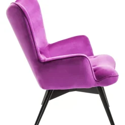 KARE Design Sessel Black Vicky Velvet Purple- Sessel