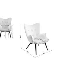 KARE Design Sessel Black Vicky Velvet Purple- Sessel