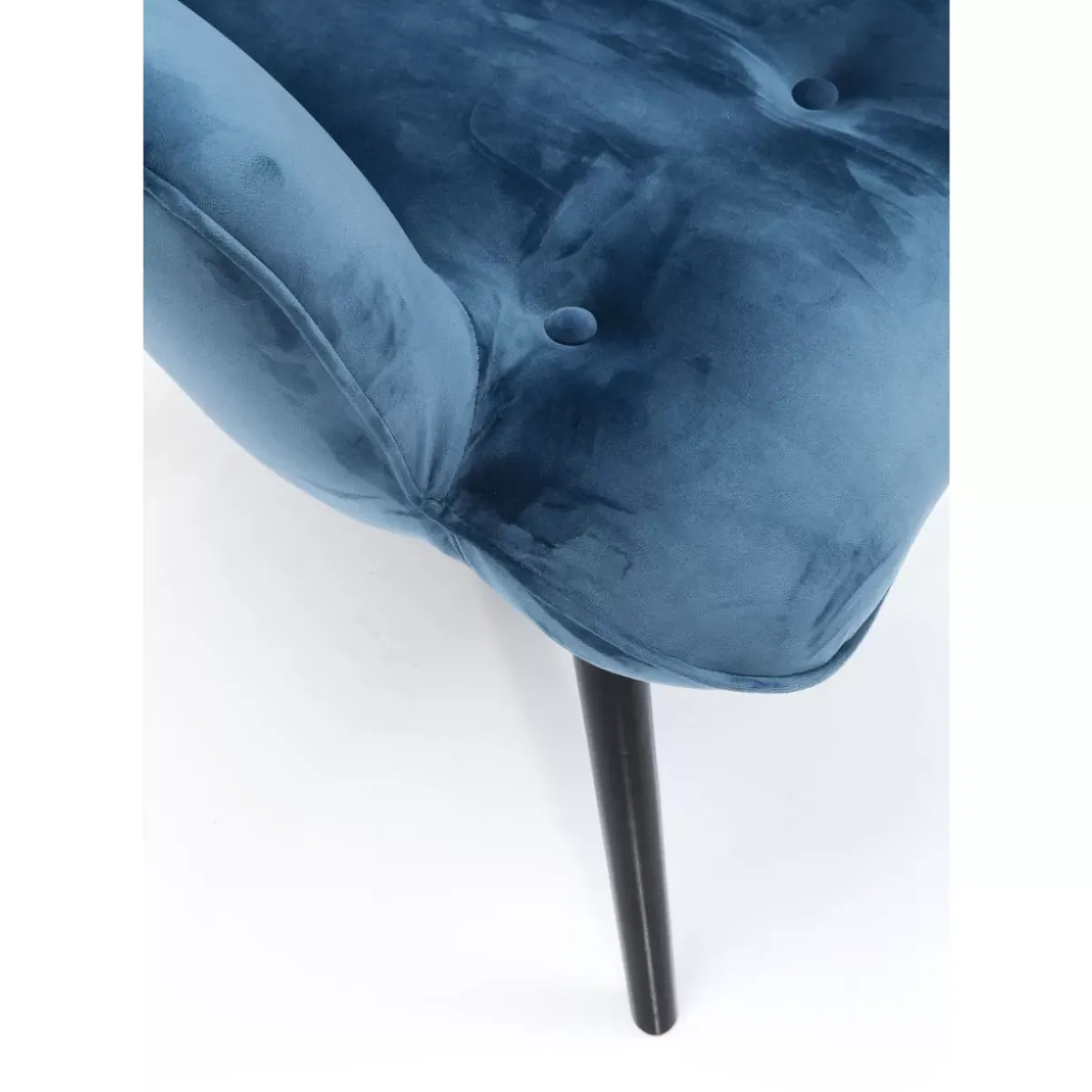 KARE Design Sessel Black Vicky Velvet Petrol- Sessel