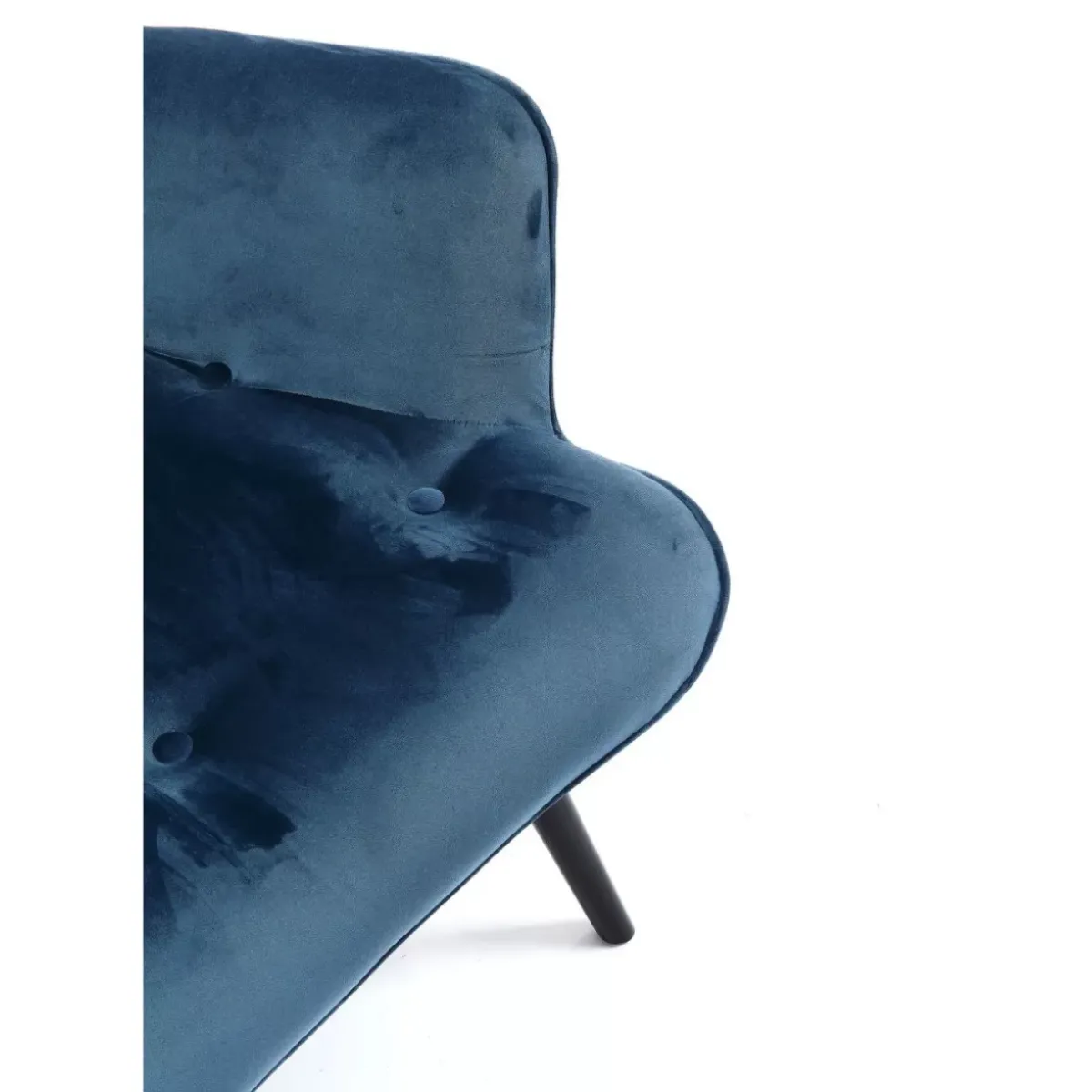 KARE Design Sessel Black Vicky Velvet Petrol- Sessel