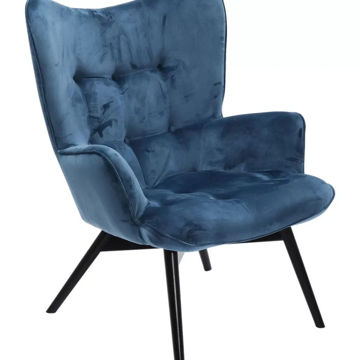KARE Design Sessel Black Vicky Velvet Petrol- Sessel