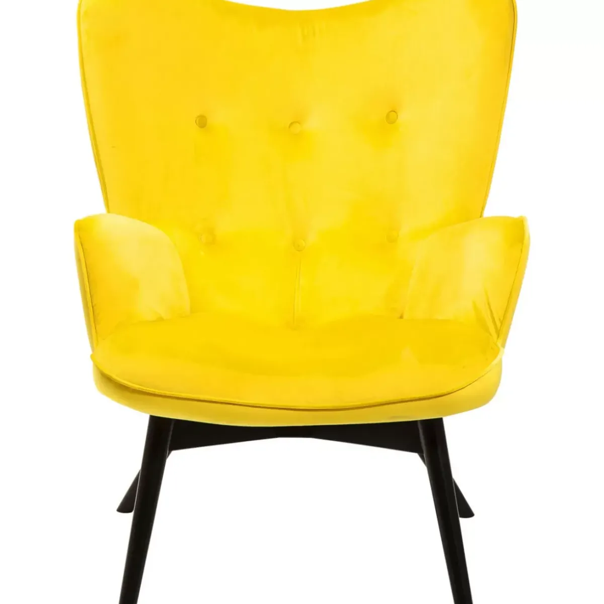 KARE Design Sessel Black Vicky Velvet Yellow- Sessel