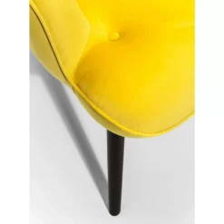 KARE Design Sessel Black Vicky Velvet Yellow- Sessel
