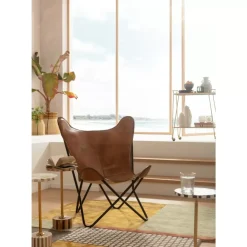 KARE Design Sessel California Leder Braun- Sessel