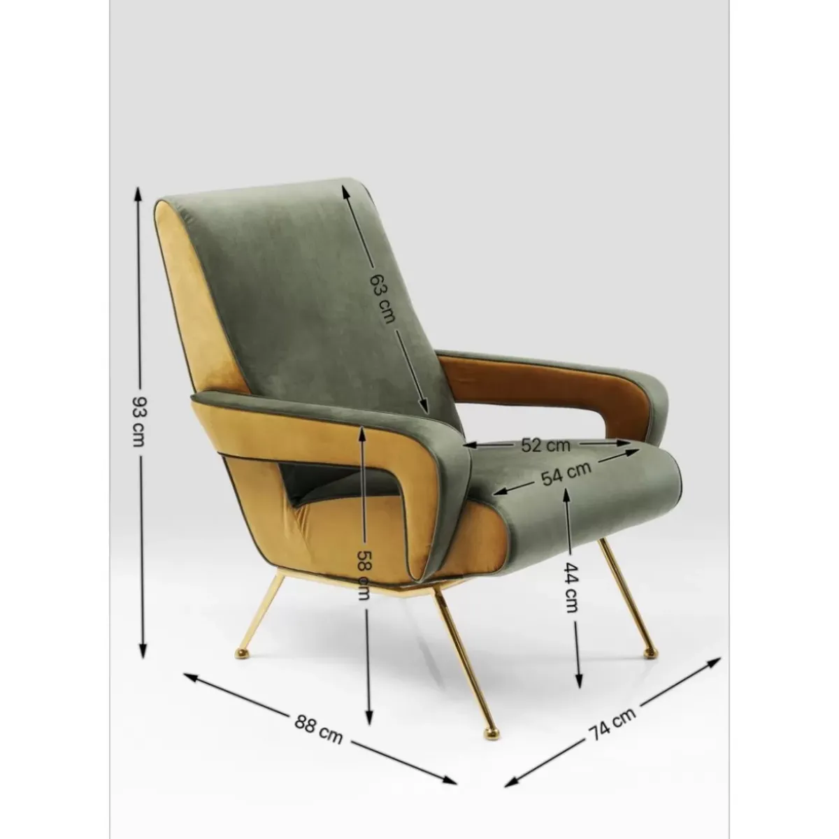 KARE Design Sessel Luna High Grun- Sessel